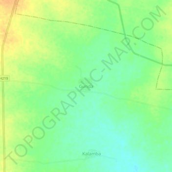 Gunda topographic map, elevation, terrain