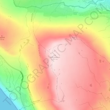 Kirkjubøreyn topographic map, elevation, terrain