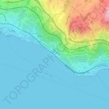Villette topographic map, elevation, terrain