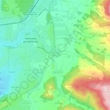 Sighartstein topographic map, elevation, terrain