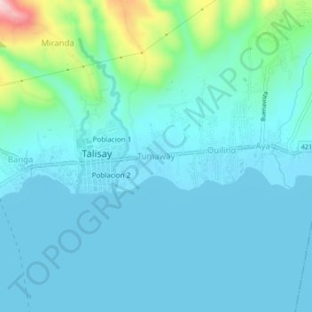 Tumaway topographic map, elevation, terrain