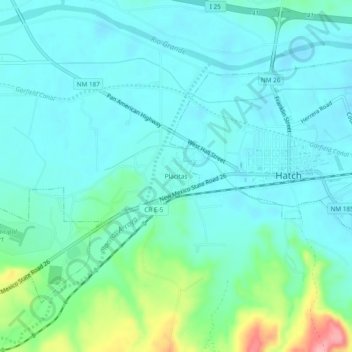 Placitas topographic map, elevation, terrain