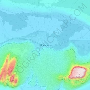 Hombori topographic map, elevation, terrain