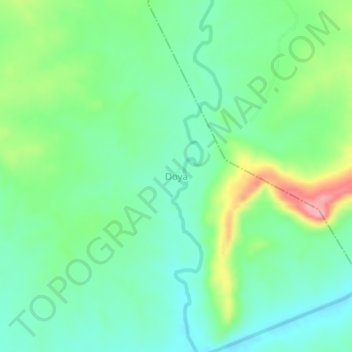 Doya topographic map, elevation, terrain