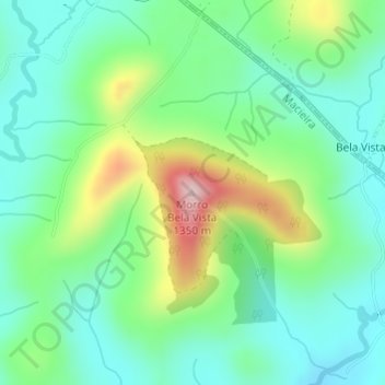 Morro Bela Vista topographic map, elevation, terrain
