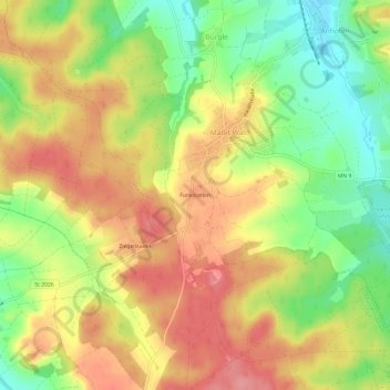 Funkstation topographic map, elevation, terrain