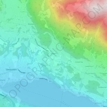 Tangern topographic map, elevation, terrain