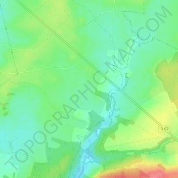 La Gouverne topographic map, elevation, terrain