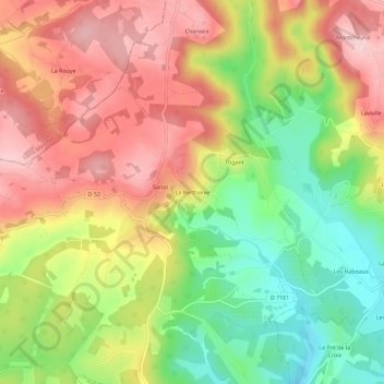 La Berthonie topographic map, elevation, terrain