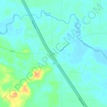 Luce topographic map, elevation, terrain