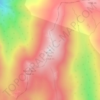 Mount Tate topographic map, elevation, terrain