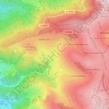 Stohren topographic map, elevation, terrain