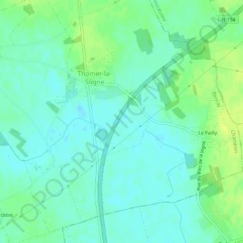 Le Pre topographic map, elevation, terrain
