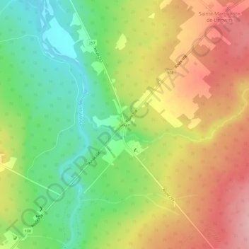 Gould topographic map, elevation, terrain