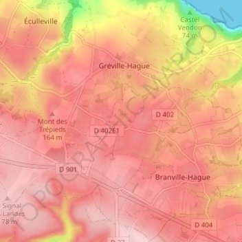 Le Lieu Bailly topographic map, elevation, terrain