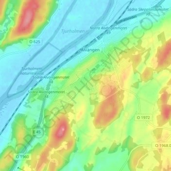 Maden topographic map, elevation, terrain