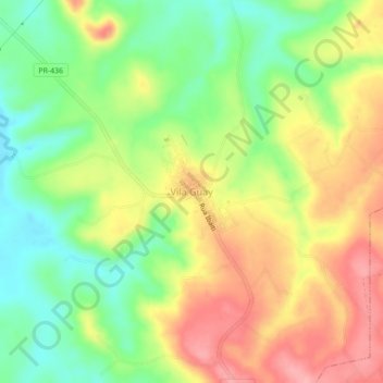 Vila Guay topographic map, elevation, terrain
