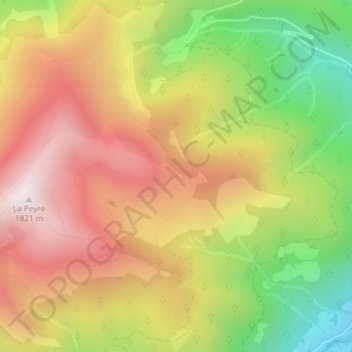 Croix de Beliou topographic map, elevation, terrain