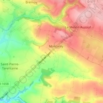 Trompe-Souris topographic map, elevation, terrain