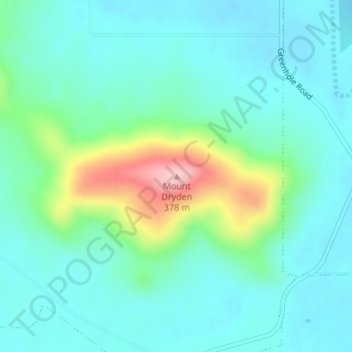 Mount Dryden topographic map, elevation, terrain