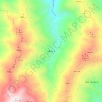 La Dehesa topographic map, elevation, terrain