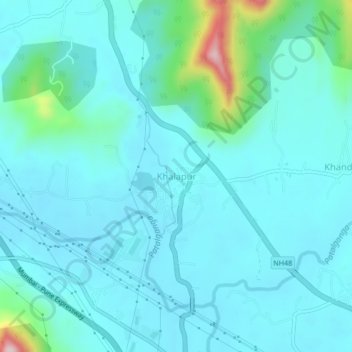 Khalapur topographic map, elevation, terrain