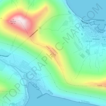 Knúkur topographic map, elevation, terrain