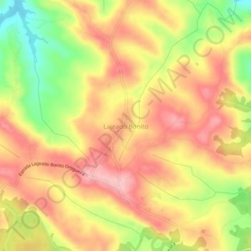 Lajeado Bonito topographic map, elevation, terrain