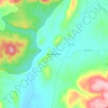 Riba de Santiuste topographic map, elevation, terrain