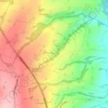 Penzendorf topographic map, elevation, terrain
