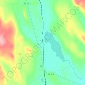 Räftan topographic map, elevation, terrain
