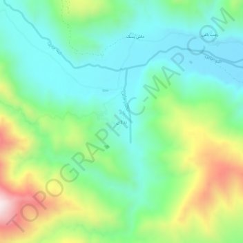 Bedelan topographic map, elevation, terrain