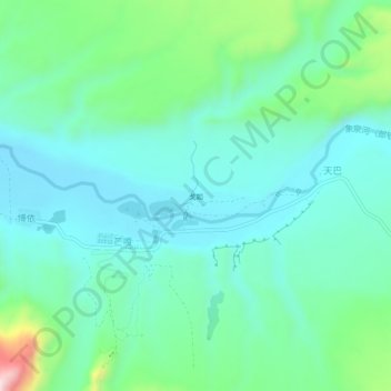 Geru topographic map, elevation, terrain