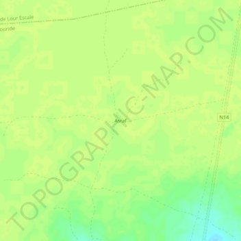 Asraf topographic map, elevation, terrain