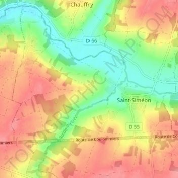 Le Grand Mont topographic map, elevation, terrain