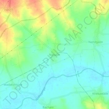 Nagaon topographic map, elevation, terrain