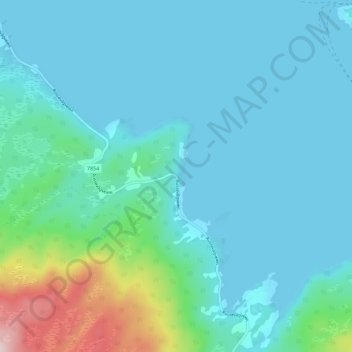 Vassjord topographic map, elevation, terrain