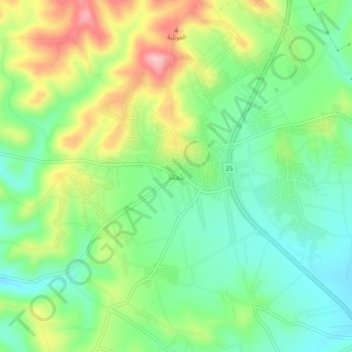 Balamah topographic map, elevation, terrain