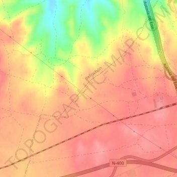 La Colada topographic map, elevation, terrain