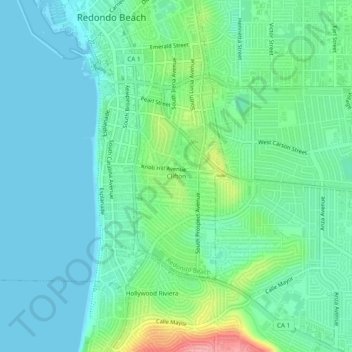 Clifton topographic map, elevation, terrain