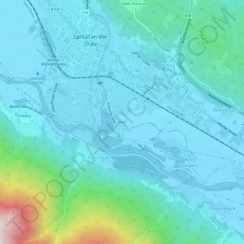 Aich topographic map, elevation, terrain