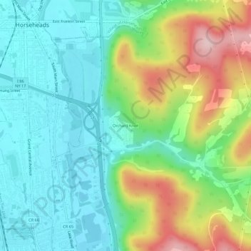 Orchard Knoll topographic map, elevation, terrain