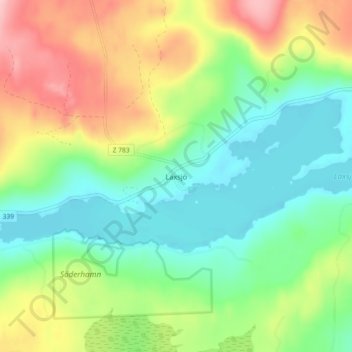 Laxsjö topographic map, elevation, terrain