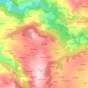Randulfe topographic map, elevation, terrain