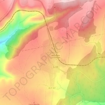 La Cañada topographic map, elevation, terrain