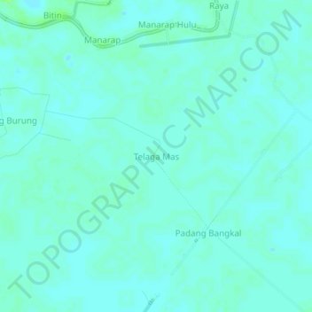 Telaga Mas topographic map, elevation, terrain