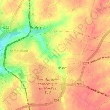 Les Baraques topographic map, elevation, terrain