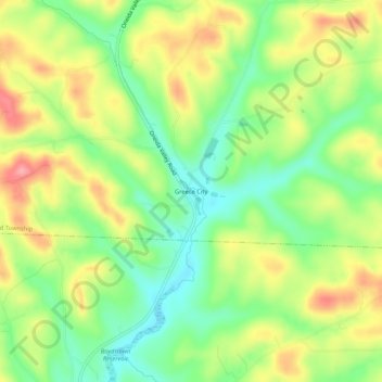 Greece City topographic map, elevation, terrain