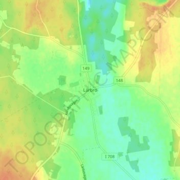 Lärbro topographic map, elevation, terrain