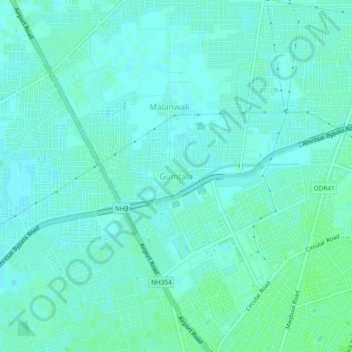 Gumtala topographic map, elevation, terrain